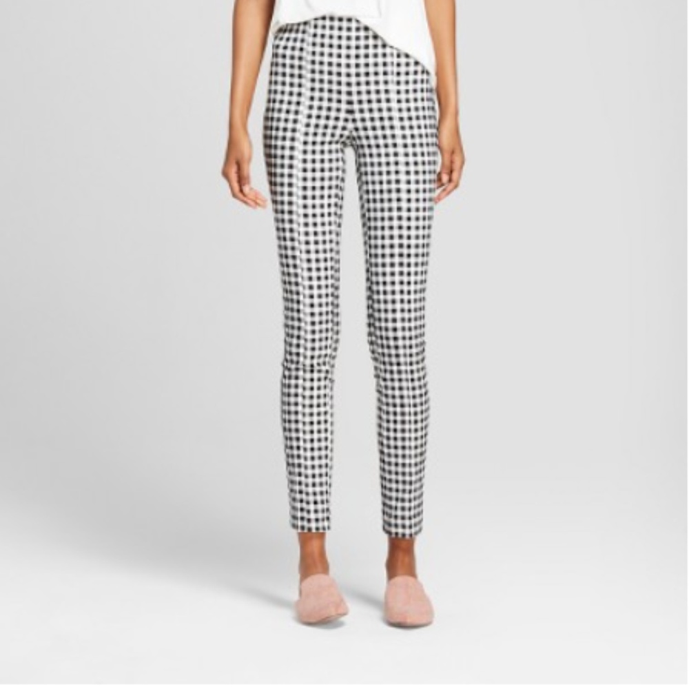 XOXO Gingham Twill Stretch Pants - Picture 1 of 3